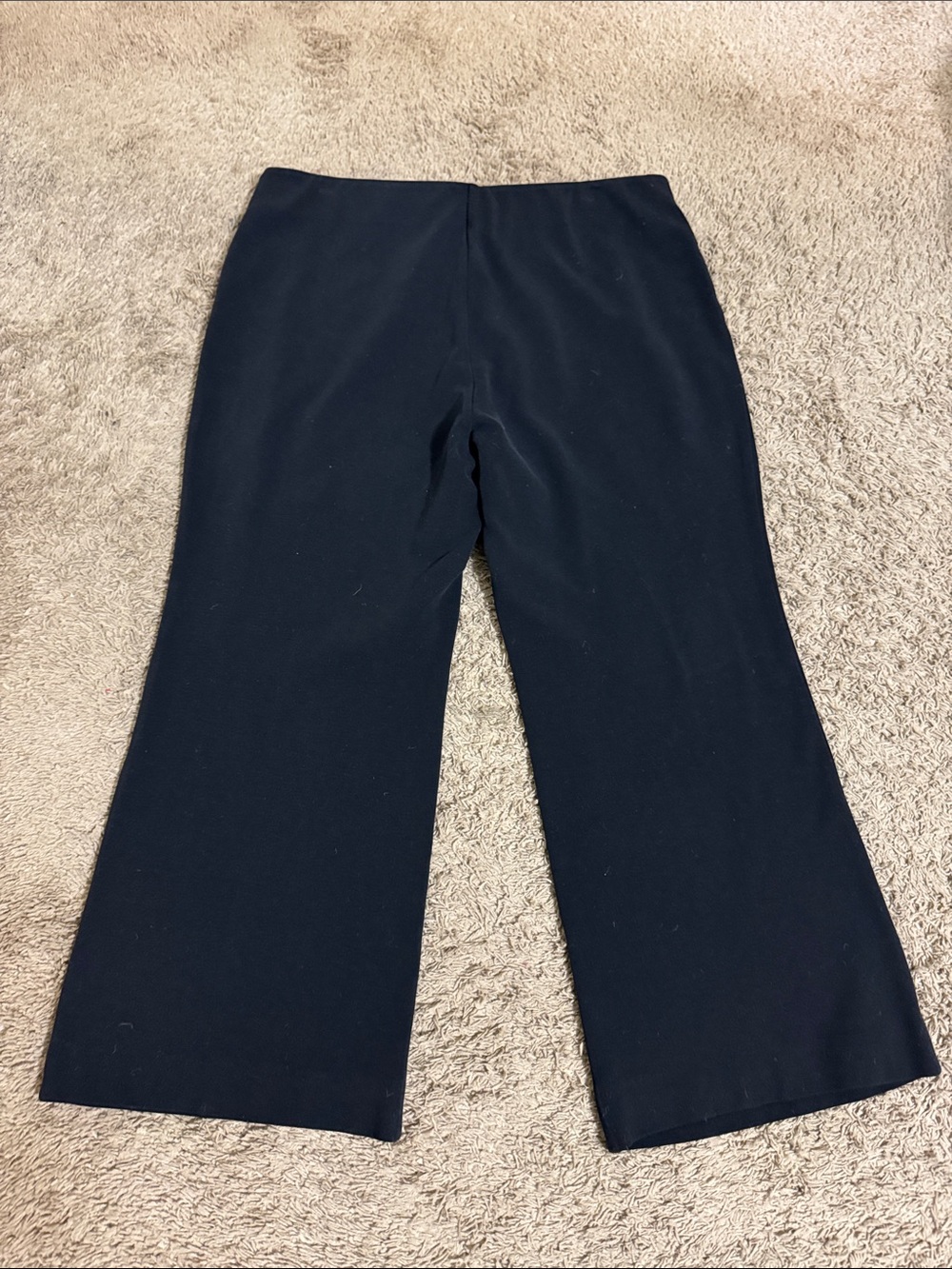 Lafayette 148 Black Women's Cropped Pull-On Wide-Leg Pants XL Capsule Minimalist